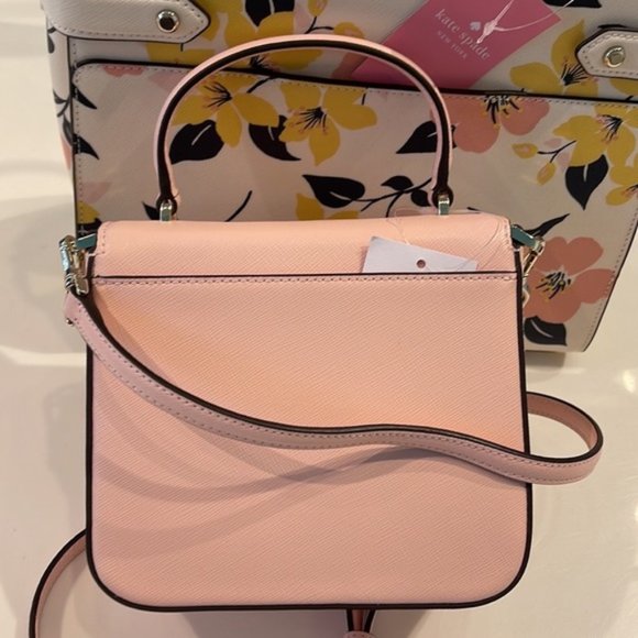 Kate Spade Staci Square Crossbody Saffiano Leather Chalk Pink - Picture 7 of 16